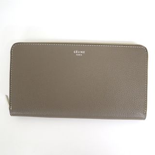 セリーヌ(celine)の【CELINE】セリーヌ ラージジップマルチファンクション ラウンドファスナー長財布 レザー グレー×イエロー 105003AFE/br3022kw(長財布)