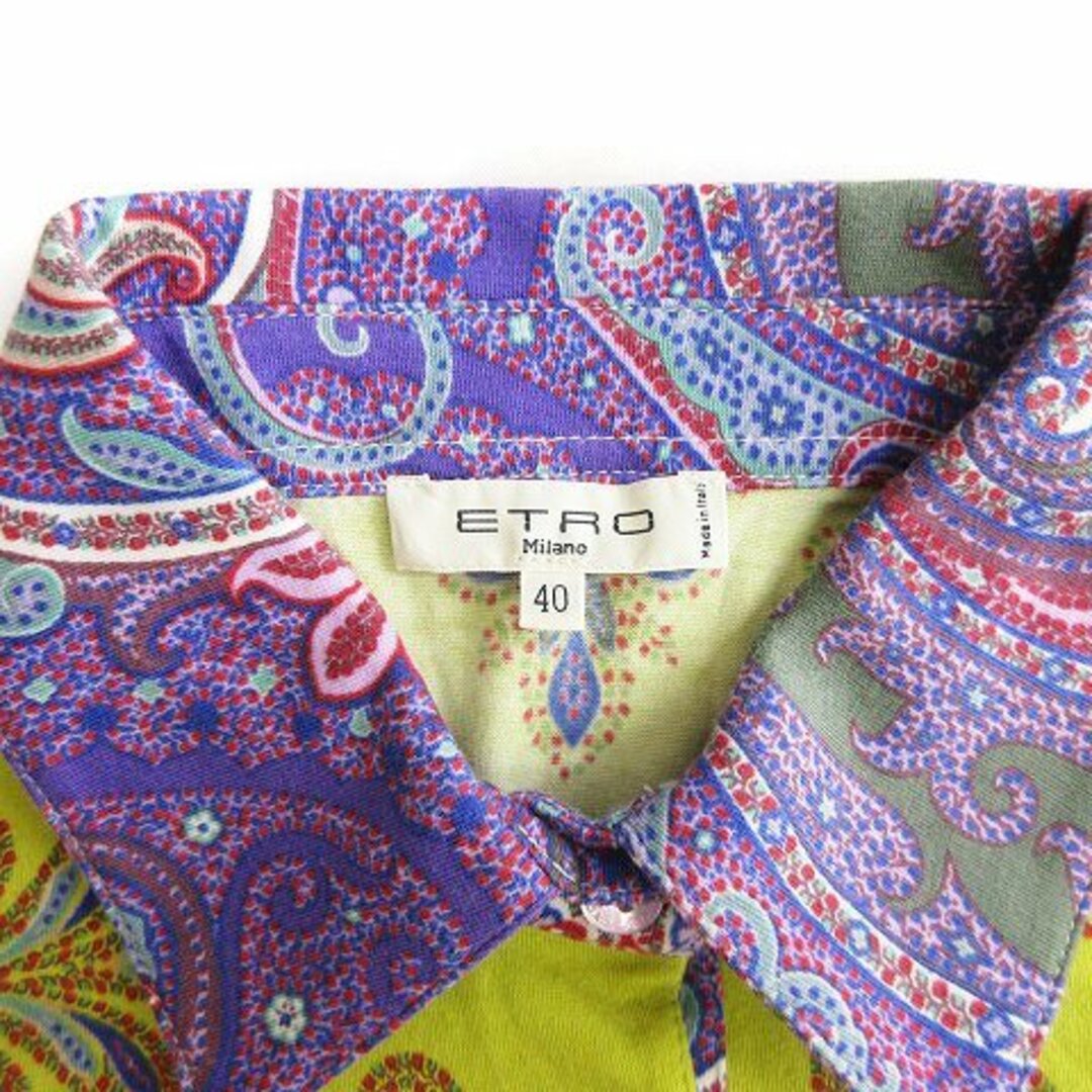 ETRO(エトロ)のエトロ ETRO ポロシャツ 半袖 ペイズリー柄 マルチカラー 40 M位 レディースのトップス(ポロシャツ)の商品写真