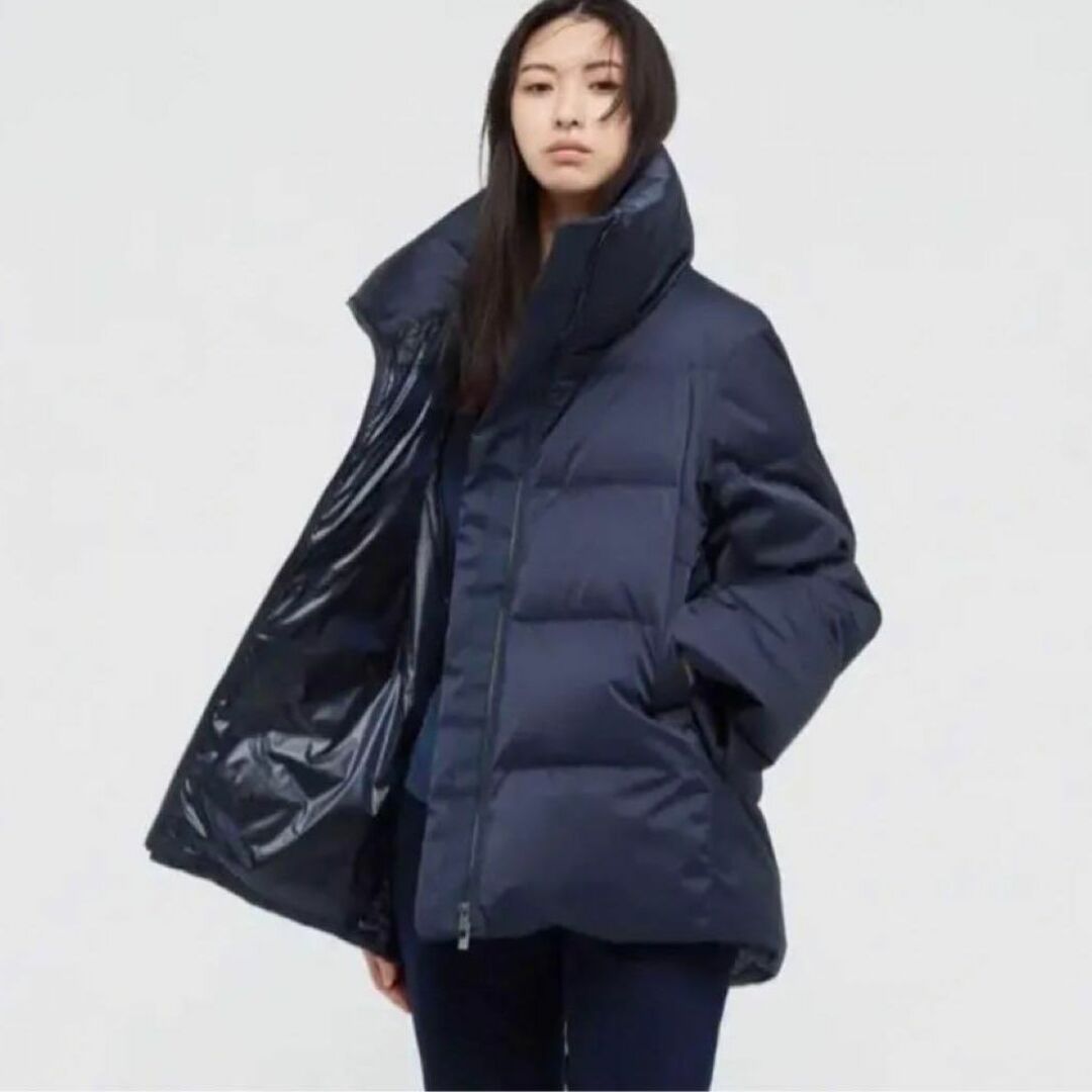 【美品】+J ダウンボリュームジャケット ユニクロ&ジルサンダー ネイビー