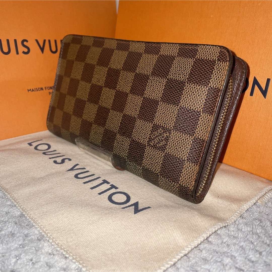 LOUIS VUITTON(ルイヴィトン)の【美品】 ルイヴィトン ポルトモネ ジップ ダミエ エベヌ ラウンドファスナー メンズのファッション小物(長財布)の商品写真