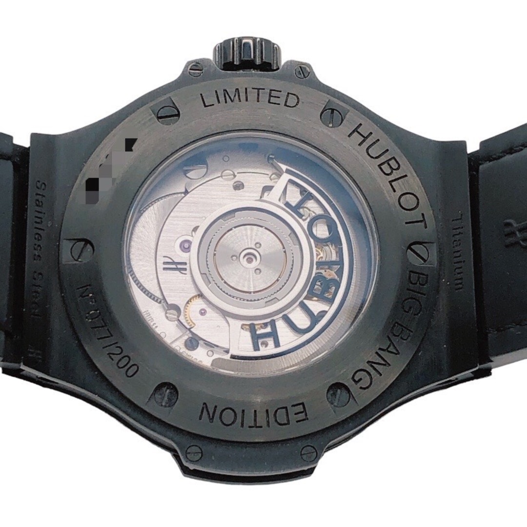 HUBLOT(ウブロ)の　ウブロ HUBLOT ビッグバンブロイタリーオールブラックダイヤモンド 343.SV.6510.NR.0800 ブラック ステンレススチール SS/カーボン 自動巻き レディース 腕時計 レディースのファッション小物(腕時計)の商品写真