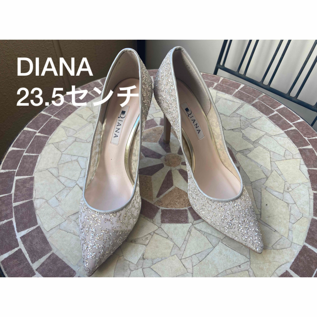 DIANA グリッターパンプス 23.5センチ-