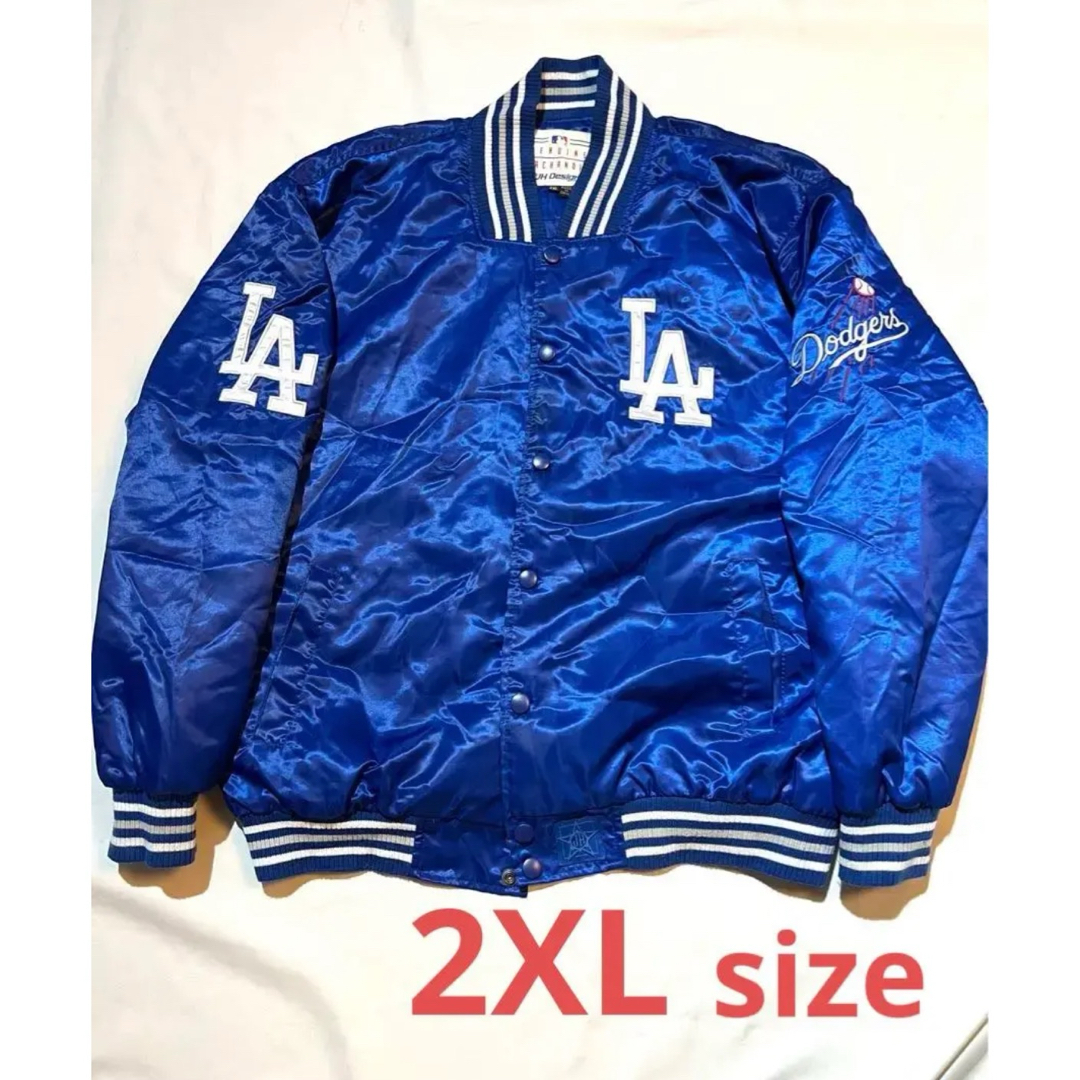 希少】LA dodgersナイロンスタジャン 2XL ジェフハミルトン-