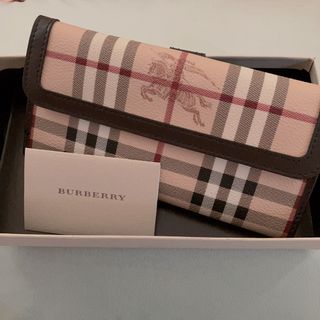 バーバリー(BURBERRY)のBurberry 長財布　チェック　ブラウン(長財布)