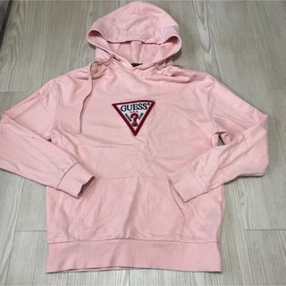 ゲス(GUESS)のGUESS パーカー トレーナー ピンク メンズ S(パーカー)