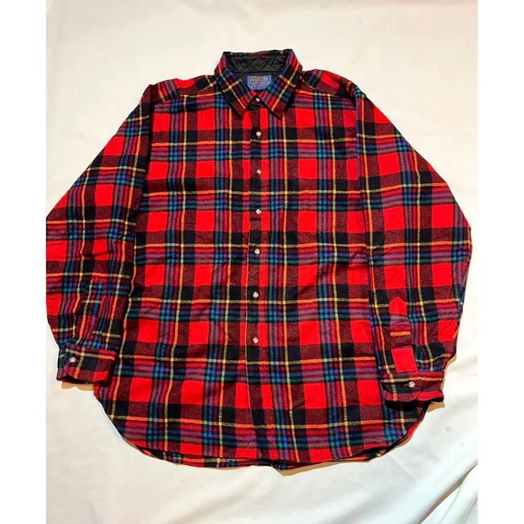 希少】70´s pendleton wool cheackシャツ アメリカ製-