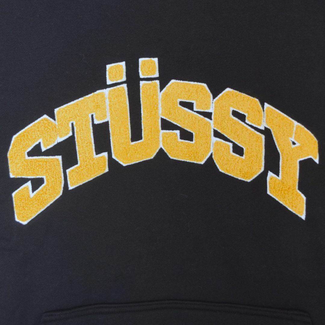 STUSSY - 【ステューシー】正規・新品タグ パイル生地ロゴ ブラック XL