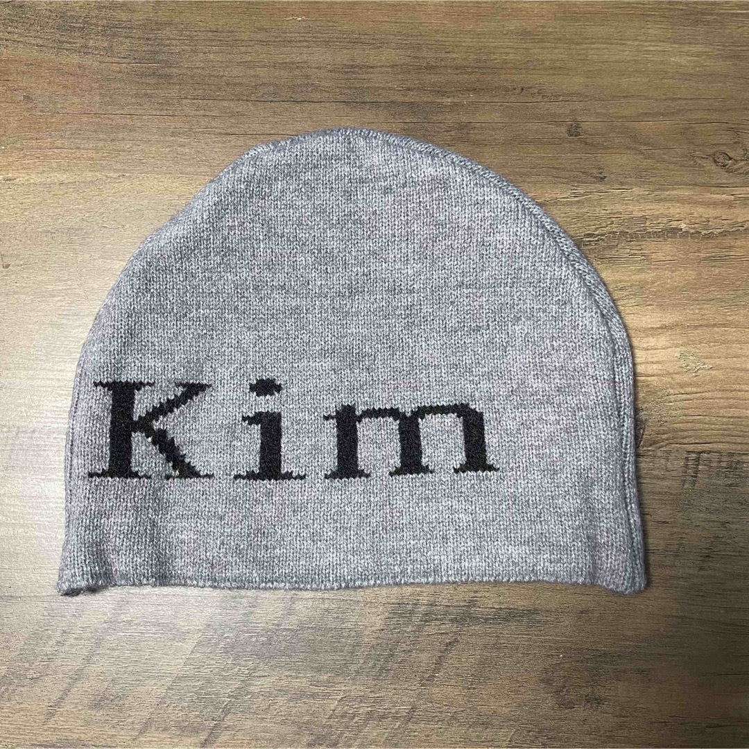 マーティンキム Matin Kim ニット帽 ニットキャップ ビーニー グレーの