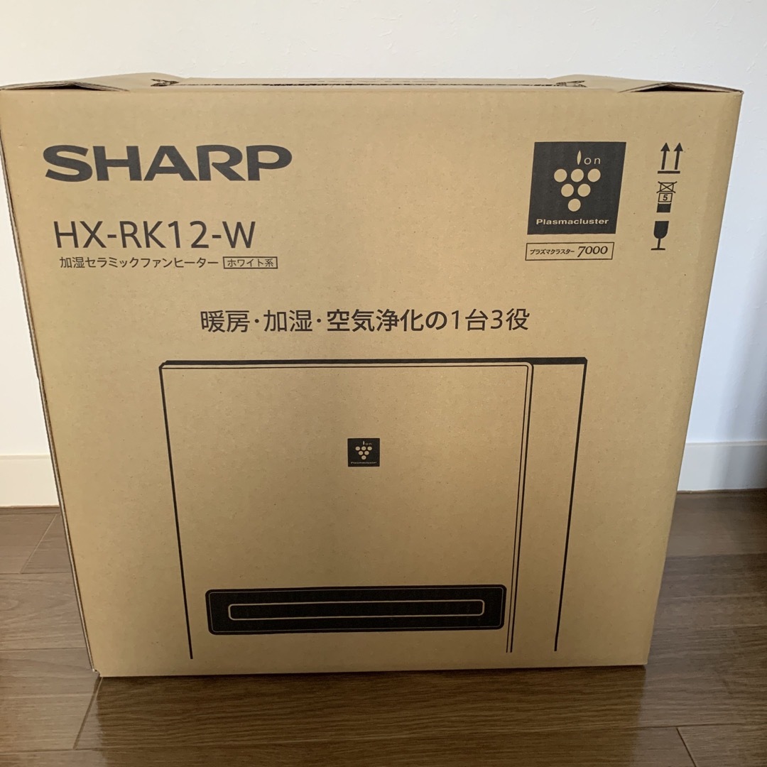 SHARP - SHARP プラズマクラスター 加湿付電気ファンヒーター HX-RK12