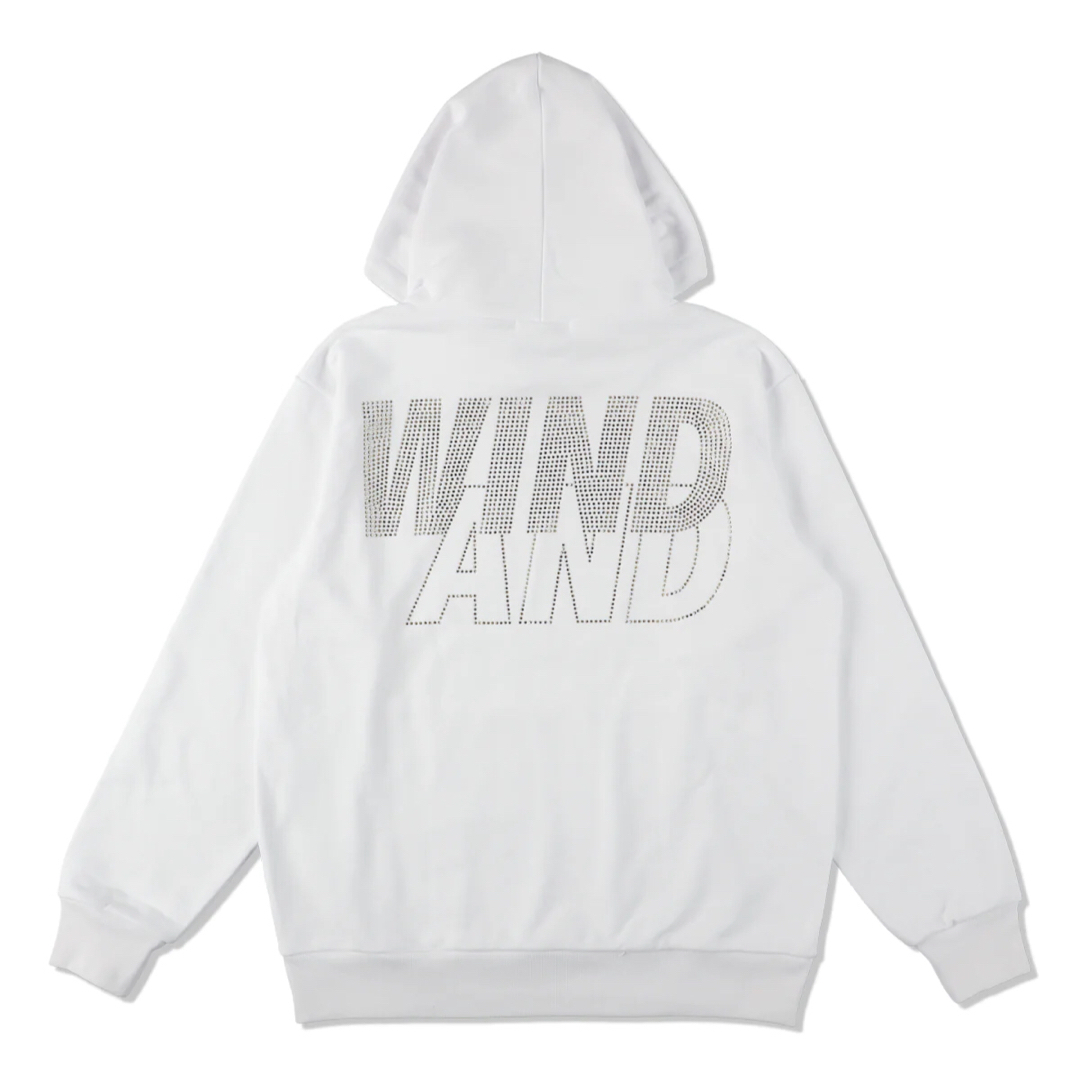 ウィンダンシー　SEA RHINE STONE HOODIE / WHITE