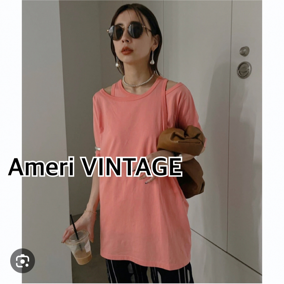 Ameri VINTAGEアメリヴィンテージ　変形カジュアルTシャツ★ピンク