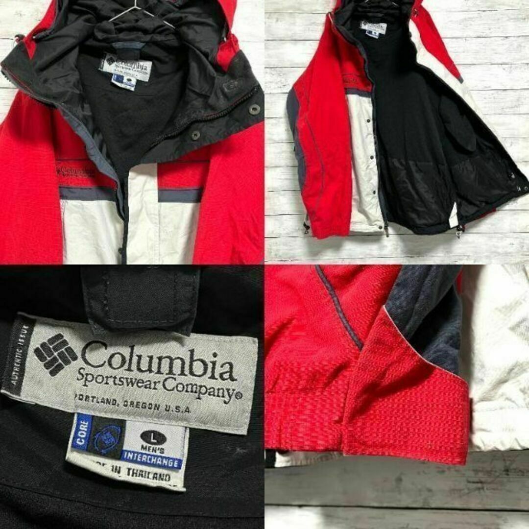 コロンビア　00s刺繍ロゴ　中綿マウンテンジャケット　Lビッグサイズゆるだぼ