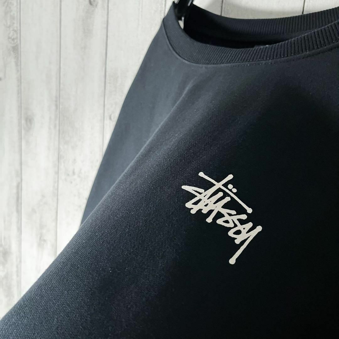 極美品 L】ステューシー 両面プリント ショーンフォントロゴ