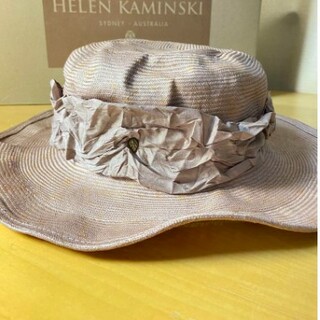 ヘレンカミンスキー　ピンクベージュ　帽子　紫外線対策　お洒落