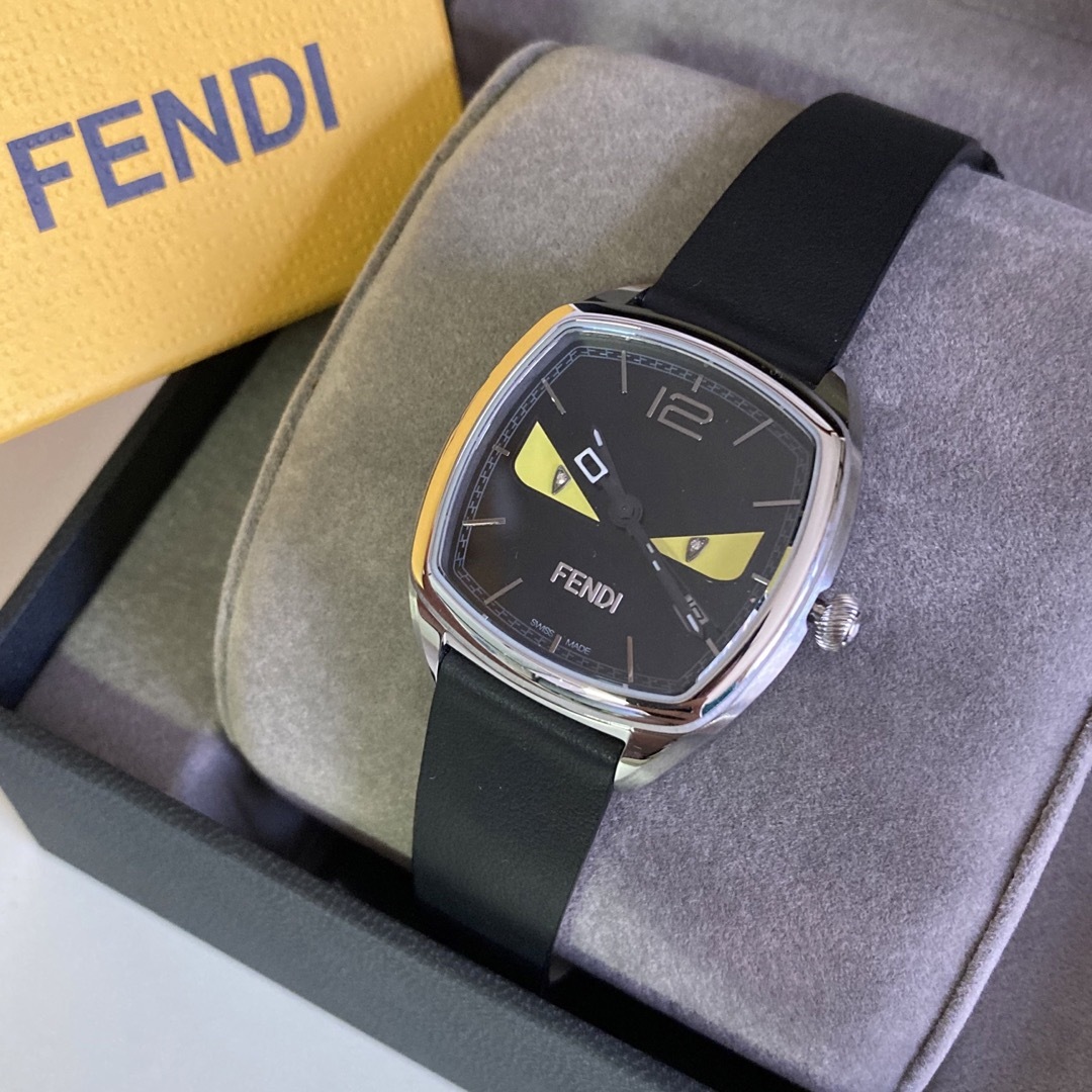 ファッション小物フェンディ FENDI バグズモンスター F222031611D1 SS/革ベルト クオーツ レディース 腕時計