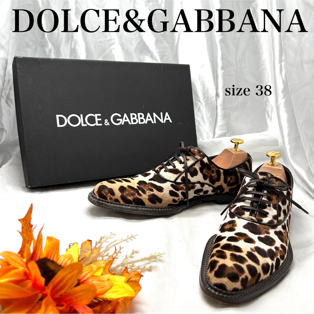 DOLCE \u0026 GABBANA ヒール　未使用　ヒョウ　ハラコ