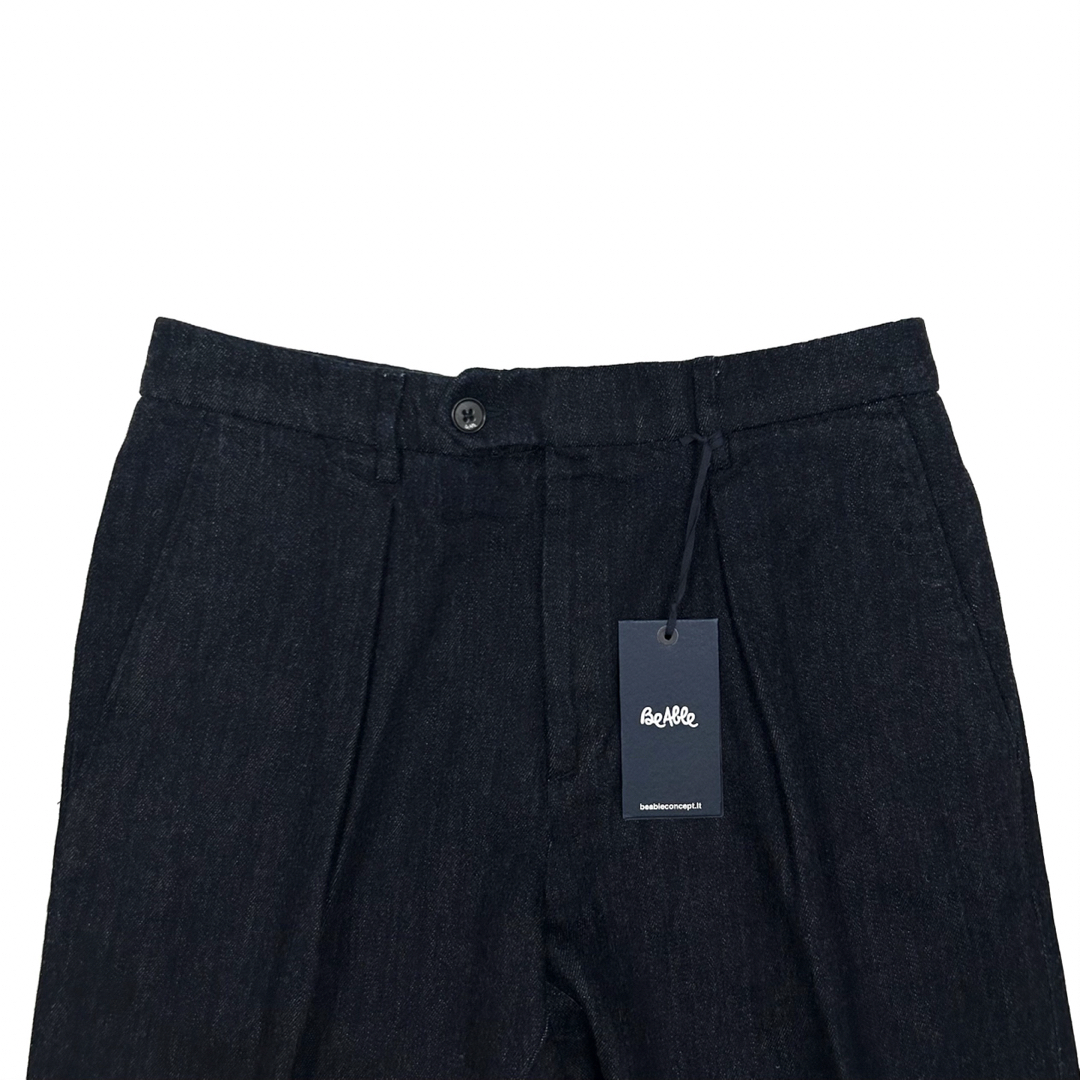 新品【BE’ABLE ビーエイブル ブラック ウールパンツ】PT ラルディーニ 新品【BE’ABLE ビーエイブル ブラック ウールパンツ】PT ラルディーニ