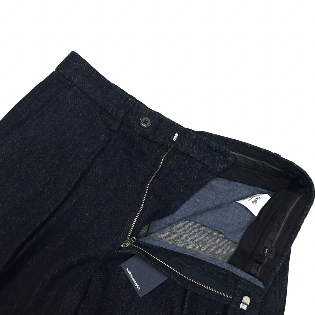 新品【BE’ABLE ビーエイブル ブラック ウールパンツ】PT ラルディーニ 新品【BE’ABLE ビーエイブル ブラック ウールパンツ】PT ラルディーニ
