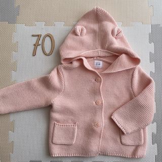 ベビーギャップ(babyGAP)のbabygap くま耳アウター ニット ベビーアウター 80cm(カーディガン/ボレロ)