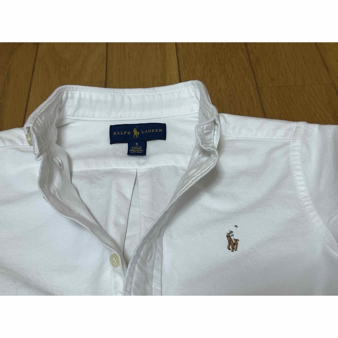 POLO RALPH LAUREN  ラルフローレン　白シャツ　サイズ5 キッズ/ベビー/マタニティのキッズ服男の子用(90cm~)(ドレス/フォーマル)の商品写真