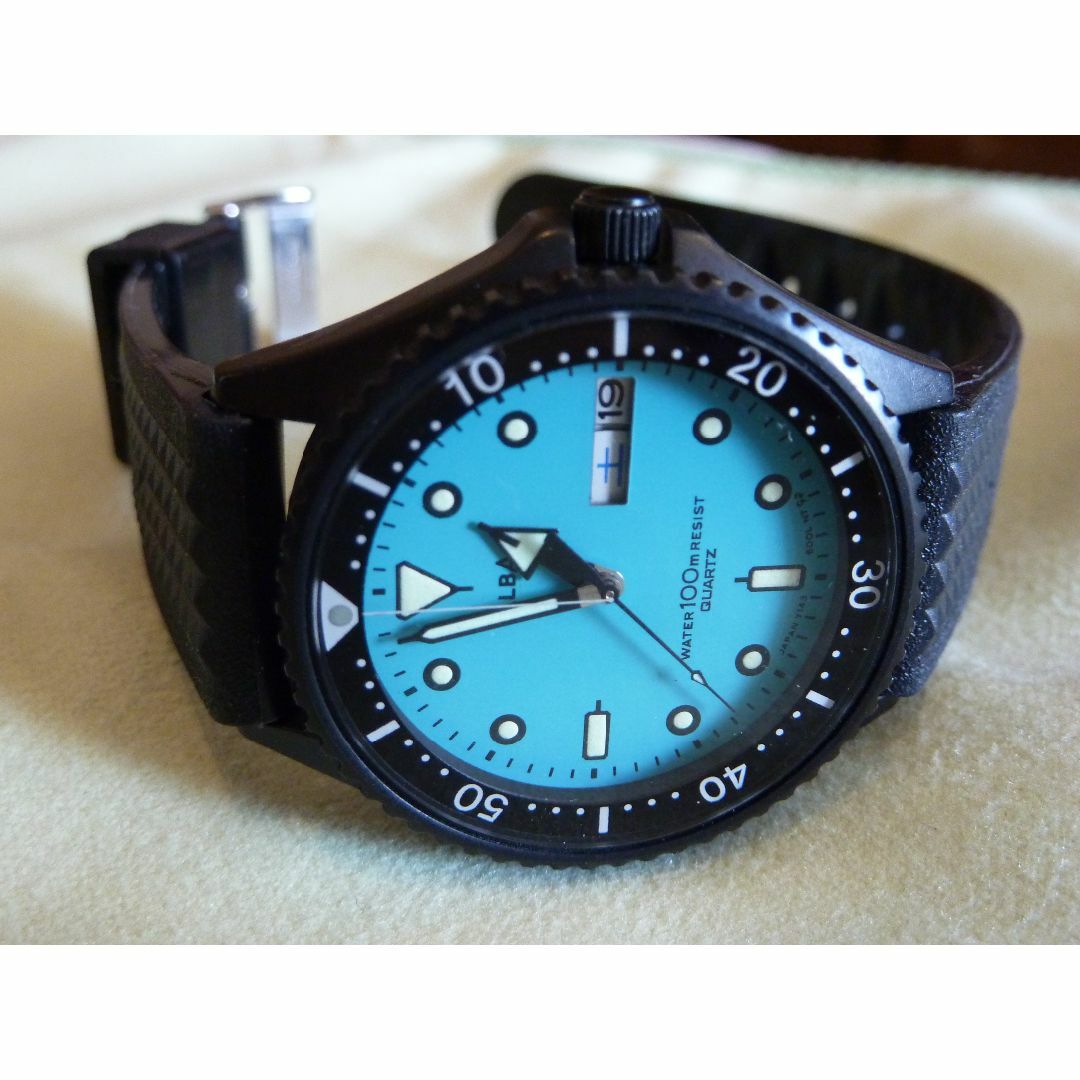 ALBA(アルバ)の[値下げ ]ダイバー/セイコー/アルバ/ブルー文字盤/希少/美品 メンズの時計(腕時計(アナログ))の商品写真