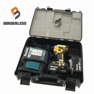 マキタ(Makita)の☆極美品☆makita マキタ 18V 充電式インパクトドライバ TD173DGXFY 黄/イエロー バッテリー2個(6.0Ah)充電器 ケース付 79752(工具)