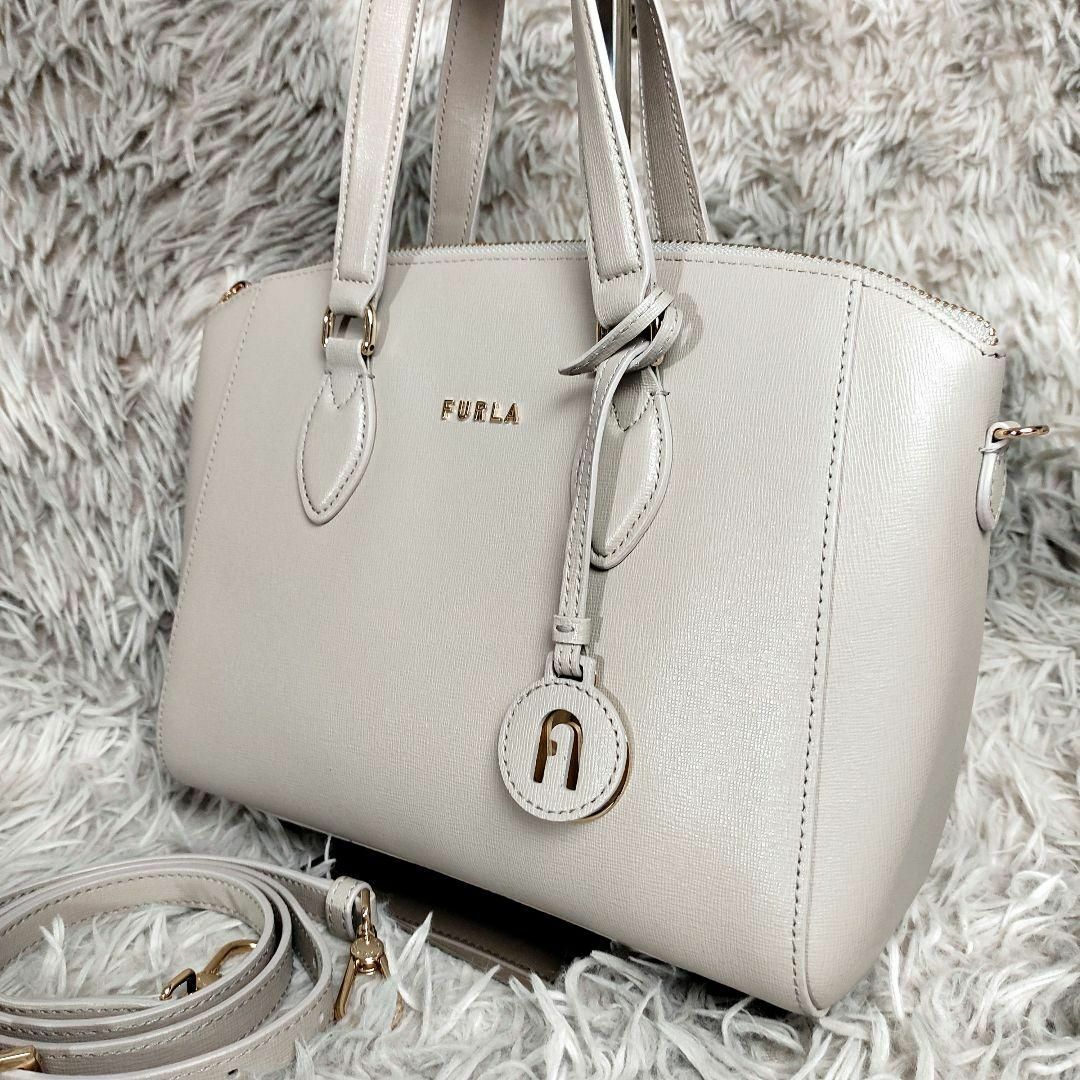 ハンドバッグ ショルダーバッグ FURLA グレー 2WAY