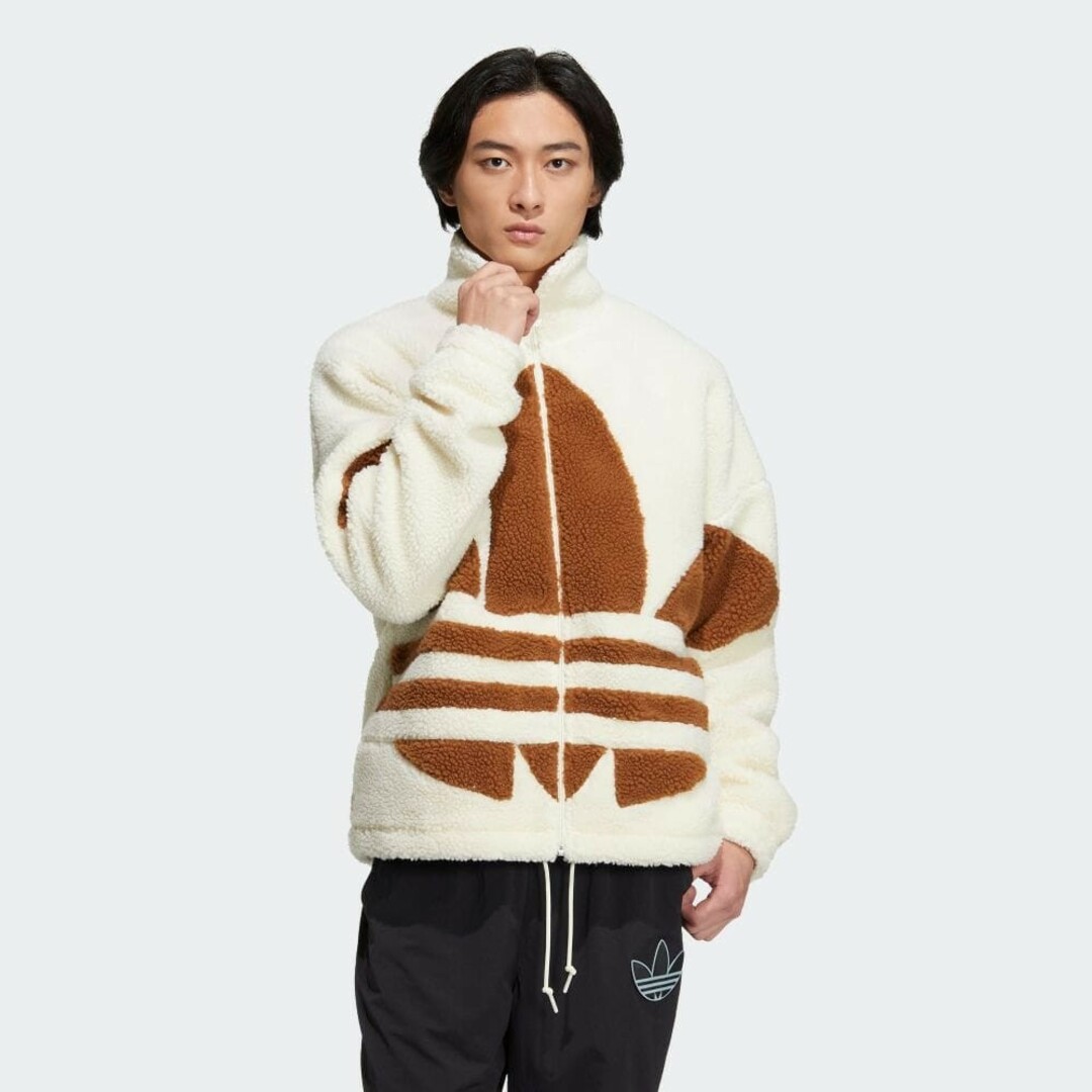 【大きいサイズ】adidas★シェルパジャケット★フリースジャケット★白★XL