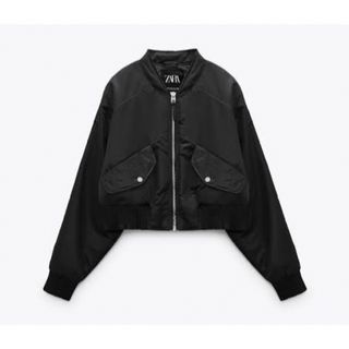 ザラ(ZARA)のZARA クロップドボンバージャケット(ブルゾン)