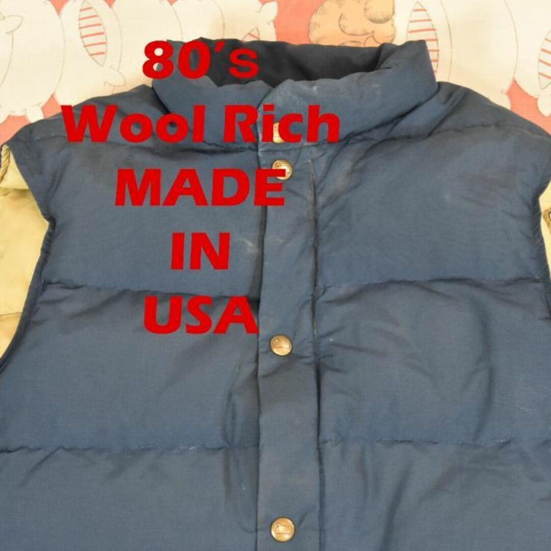 ウールリッチ 80’ｓ ダウンベスト 13230c USA製 WOOL RICH