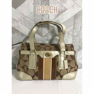 コーチ(COACH)の【良品】COACH コーチ 11620 シグネチャー ショルダー ハンドバッグ(ハンドバッグ)