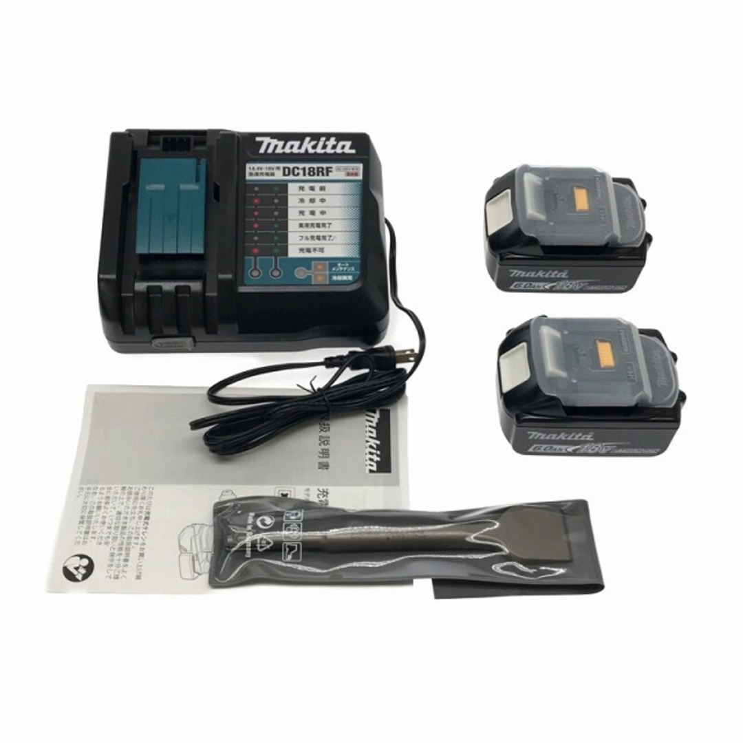 ☆未使用品☆ makita マキタ 18V 電動ケレン HK180DRGX バッテリー2個(18V 6.0Ah)充電器+ケース 六角シャンク チッパー タイルはがし 80530