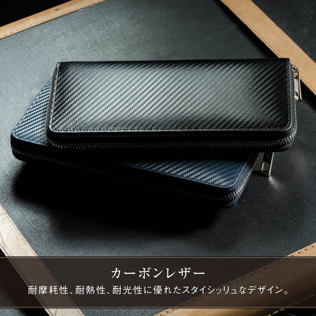 【色: コードバン調/グリーン】ムラ 長財布 財布 メンズ ファスナー 本革 カ