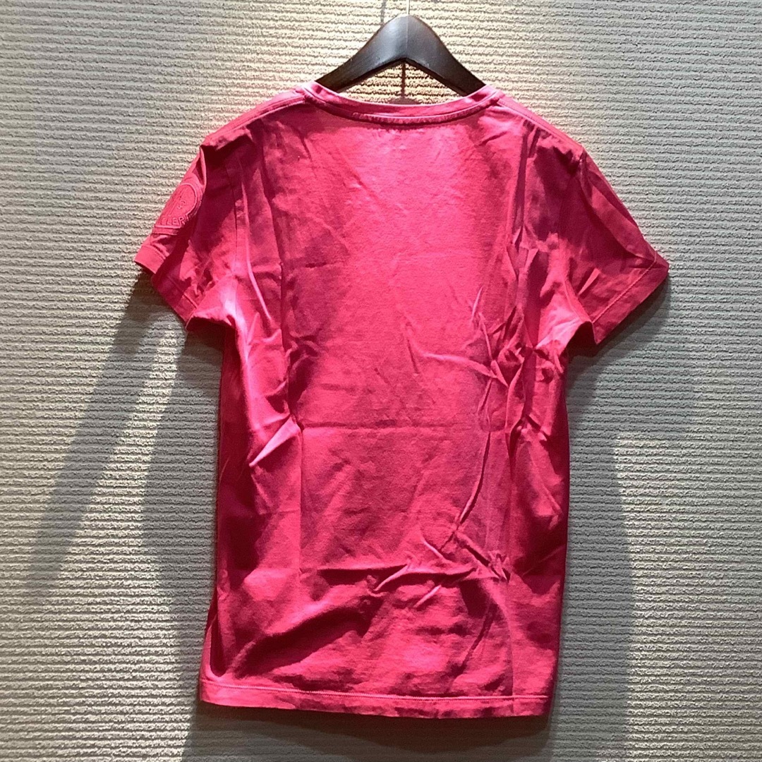 モンクレール 　MONCLER デカワッペン Tシャツ ピンク 半袖 S