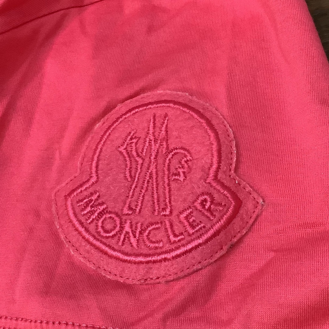 モンクレール 　MONCLER デカワッペン Tシャツ ピンク 半袖 S