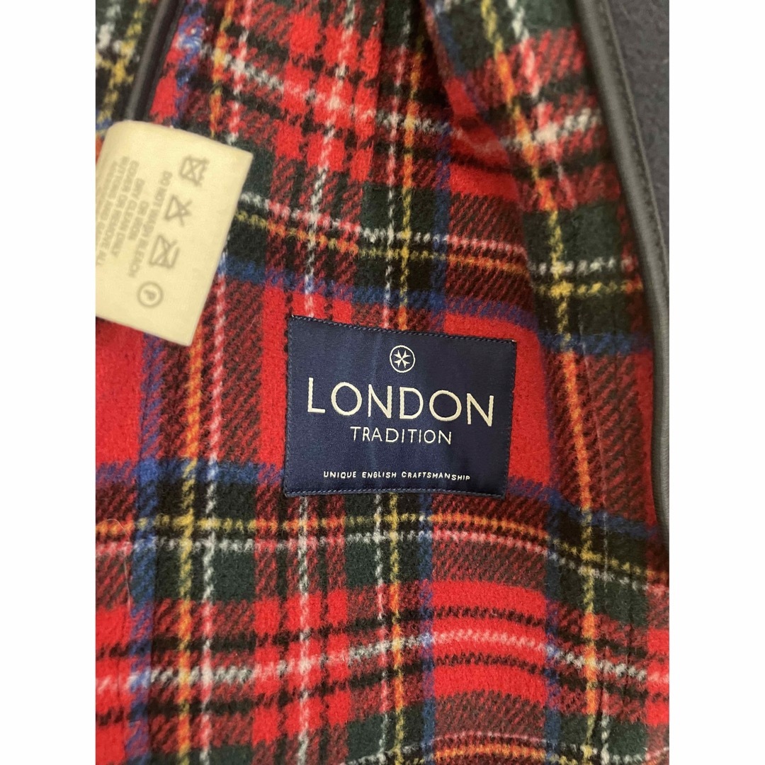 英国製　LONDONTRADITION　ダッフルコート　チェック　ウール　34 3