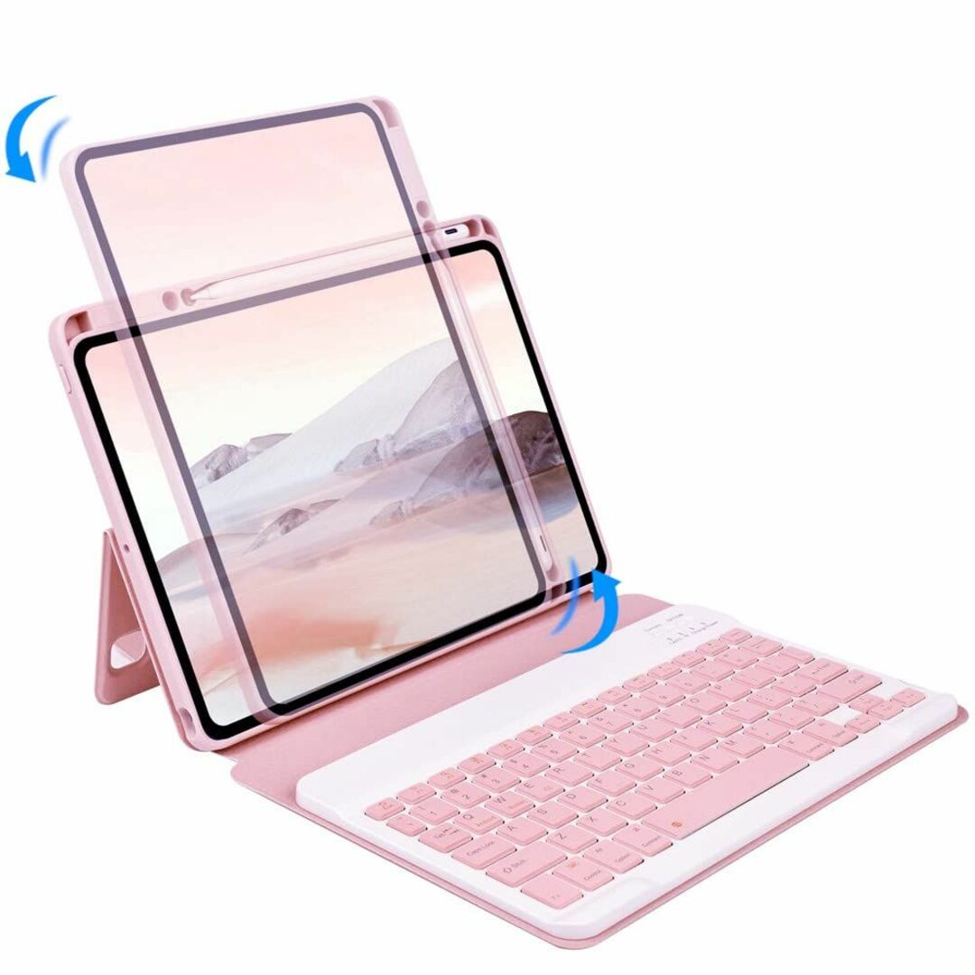 【サイズ:Mini6_色:ピンク】縦置き対応 iPad Mini 6 キーボード