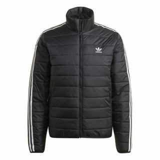 アディダス(adidas)の新品  L アディダスオリジナルス 暖かい中綿ジャケット 軽量  ブラック 黒白(ダウンジャケット)