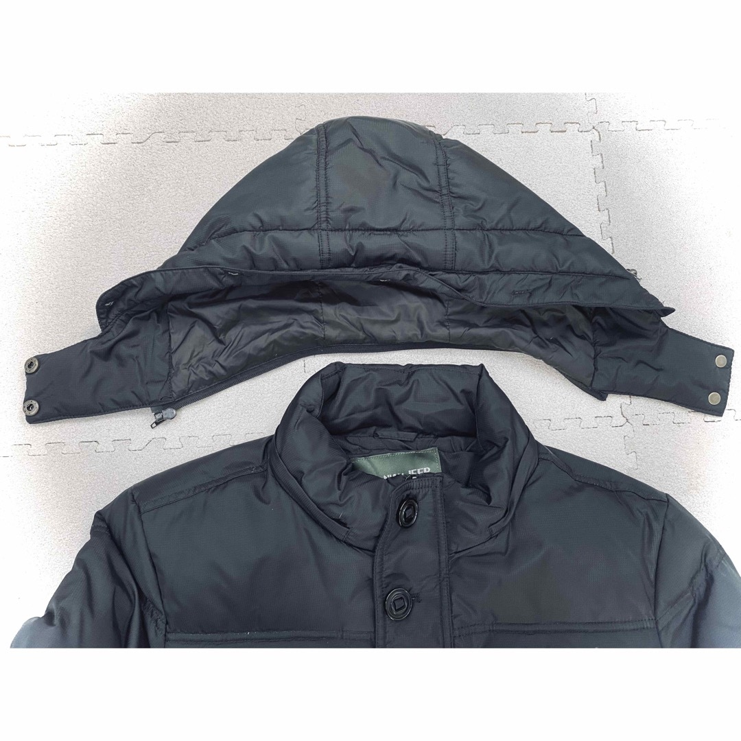 JEEP ダウンロングコート・ブラック/Lサイズ メンズのジャケット/アウター(ダウンジャケット)の商品写真