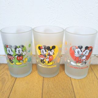 ディズニー(Disney)のディズニー　3点セット　グラス　コップ　ビンテージ　ディズニービンテージ　レア品(グラス/カップ)