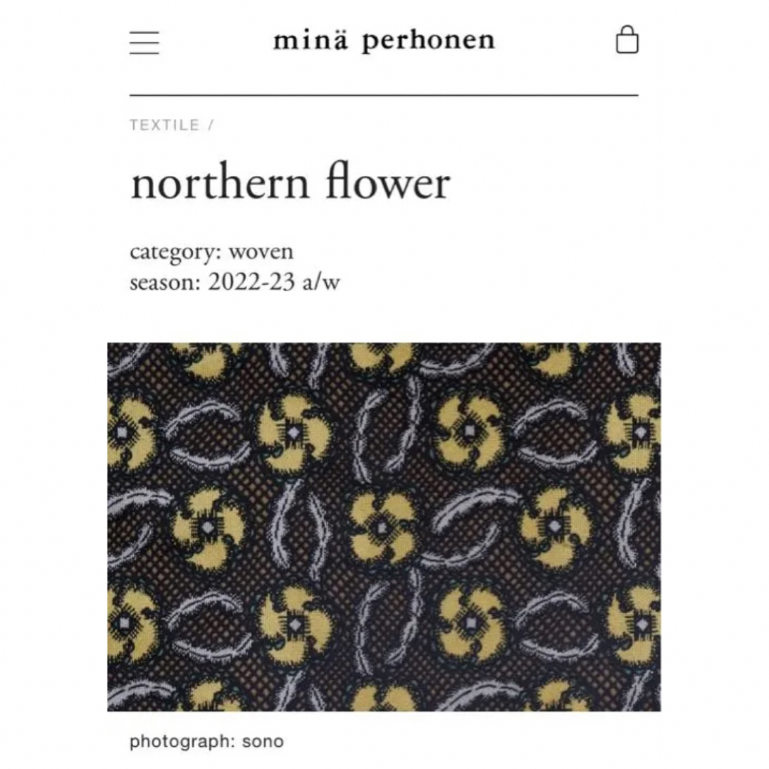 mina perhonen(ミナペルホネン)の新品　ミナペルホネン　エッグバッグ　ノースフラワー レディースのバッグ(トートバッグ)の商品写真