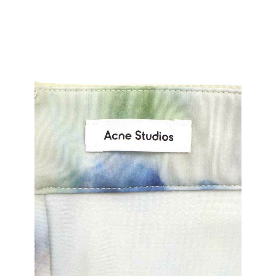 Acne Studios アクネストゥディオズ 23SS アシンメトリープリントスカート イエロー XS新古品使用感の無い新品同様品Ａ