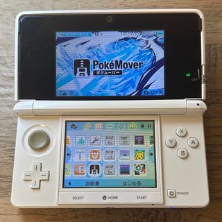 ニンテンドー3DS(ニンテンドー3DS)の3ds アイスホワイト ポケモンバンク ポケムーバー(携帯用ゲーム機本体)