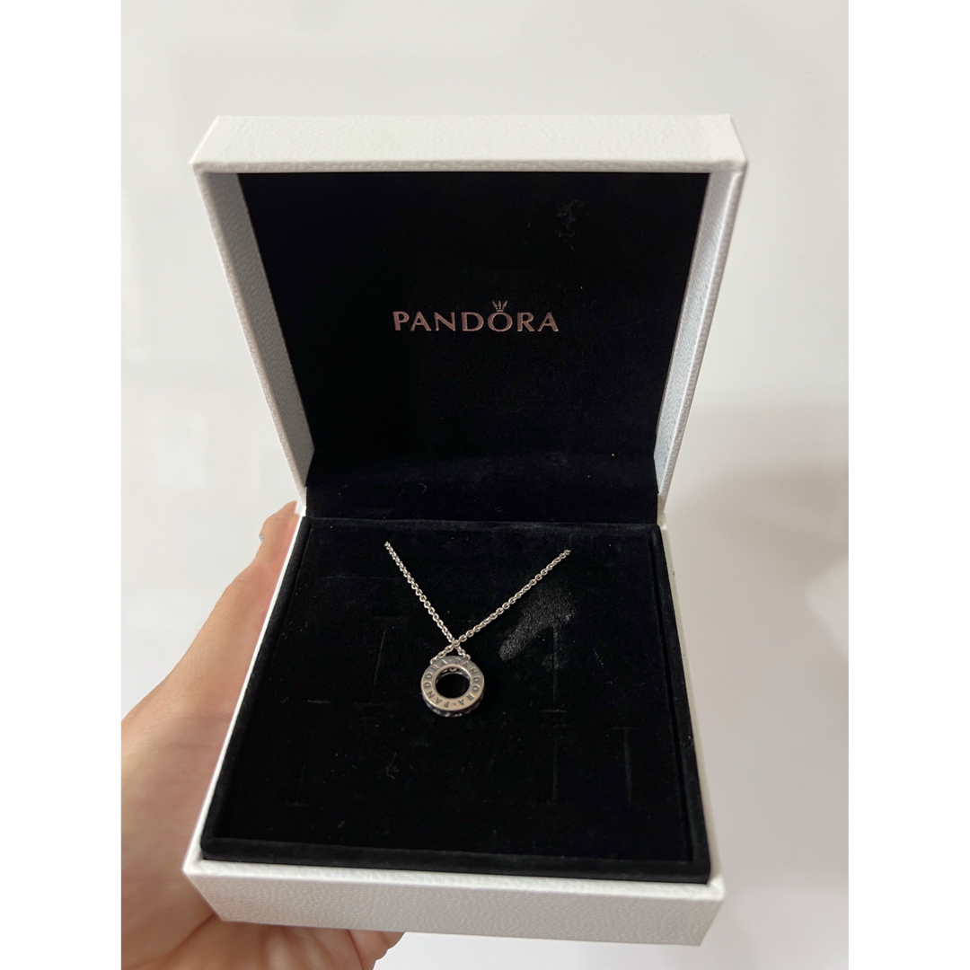 箱あり　Pandora パンドラ　サークルネックレス