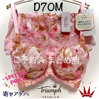 トリンプ(Triumph)のD70M トリンプ  プレミアム 寄せアゲハ 0092 ブラ＆ショーツ Pink(その他)