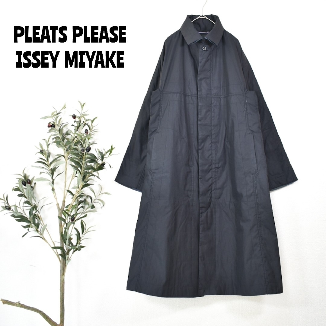 Issey Miyake イッセイミヤケ ロングコート PleatsPlease