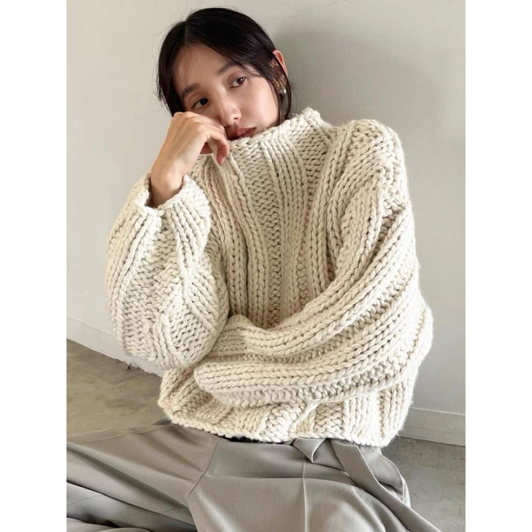 CLANE WIDE CHECK HAND KNIT|ファッション CLANE WIDE CHECK HAND KNIT|ファッション
