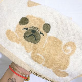 ハンドタオル　パグ雑貨　フェイスタオル　PUG(タオル/バス用品)