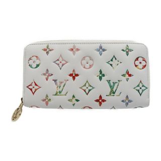 ルイヴィトン(LOUIS VUITTON)のLOUIS VUITTON ルイ ヴィトン LVガーデン モノグラム ジッピーウォレット 長財布 M81694   ラムレザー ブロン ホワイト マルチカラー ゴールド金具 ラウンドファスナー ビトン 【本物保証】(財布)