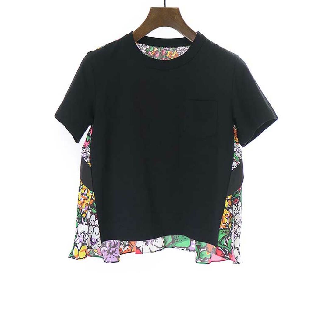 sacai サカイ 23SS Floral Print T-shirt フローラルプリントTシャツ ブラック 1